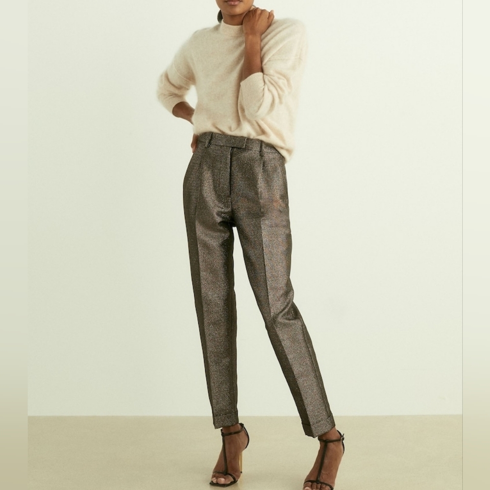 NEW REISS | $220 Sienna Metallic Trousers